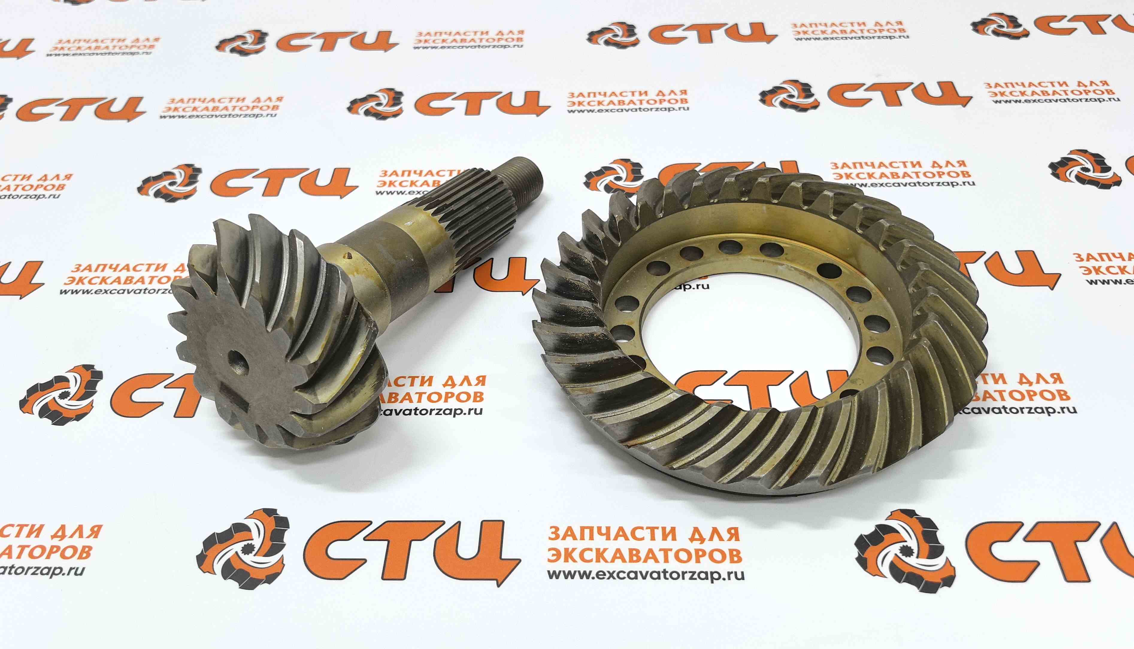 Главная пара 4475.205.089, 4475205089, 4475-205-089 (аналог, Турция) переднего моста экскаватора погрузчика HYUNDAI H940S