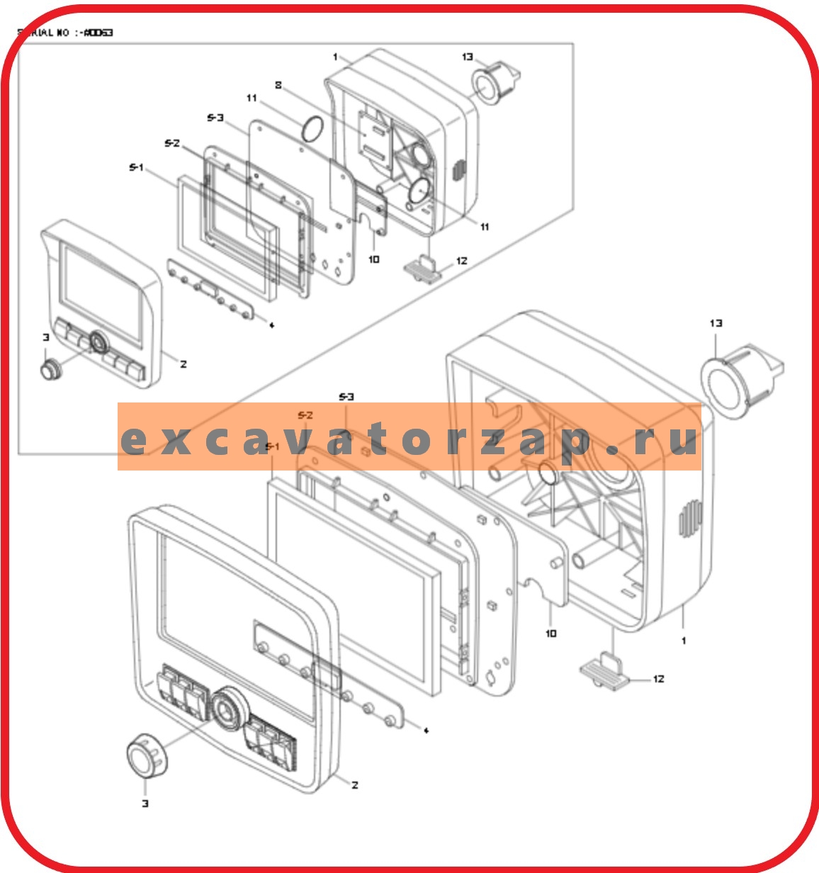 Монитор 21Q6-33400 (панель приборов, дисплей) экскаватора HYUNDAI R140LC-9, R140LC-9S, R140W-9, R170W-9, R180W-9S, R210W-9, R220LC-9S, R290LC-9, R300LC-9, R320LC-9, R350LC-9, R380LC-9