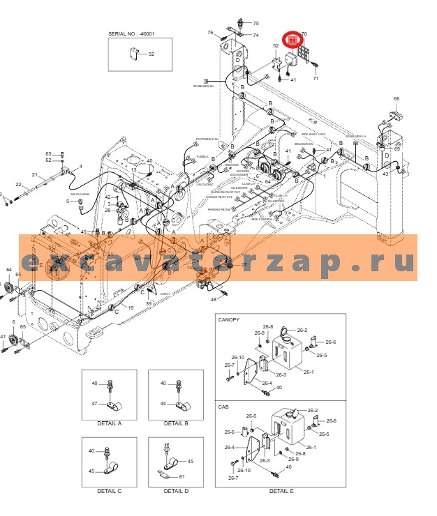 Фонарь 21U4-03820 задний экскаватора погрузчика HYUNDAI H940S