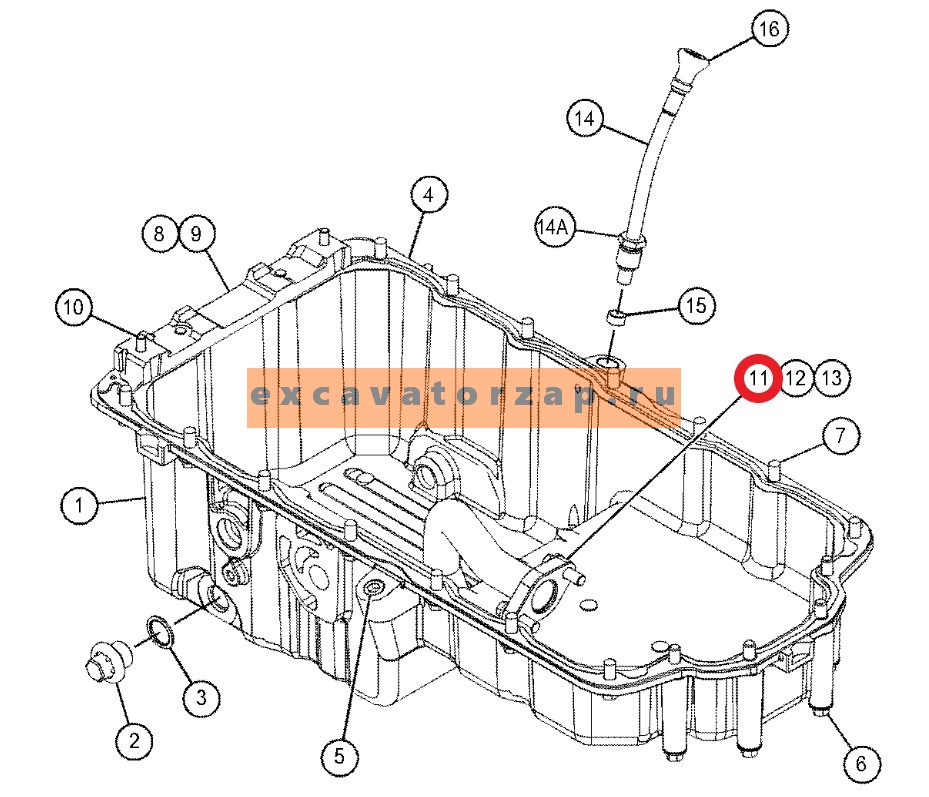 Трубка маслозаборная 3575A061 двигателя Perkins