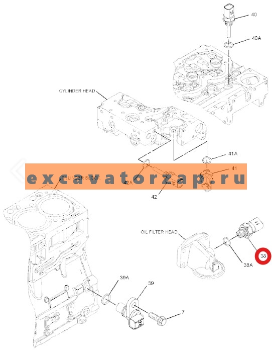 Датчик давления масла 278-5225, 2785225 двигателя CAT C4.4