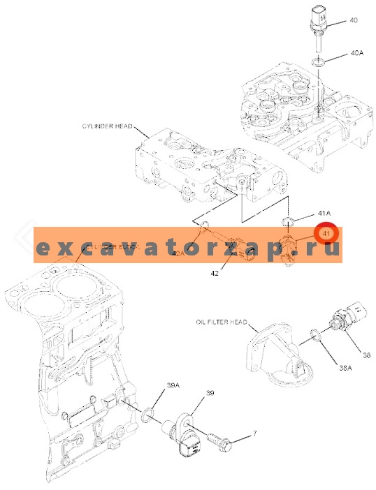 Датчик давления воздуха 278-5273, 2785273 (аналог) двигателя CAT C4.4