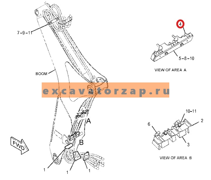 Запчасти для CAT 428/432/434/444