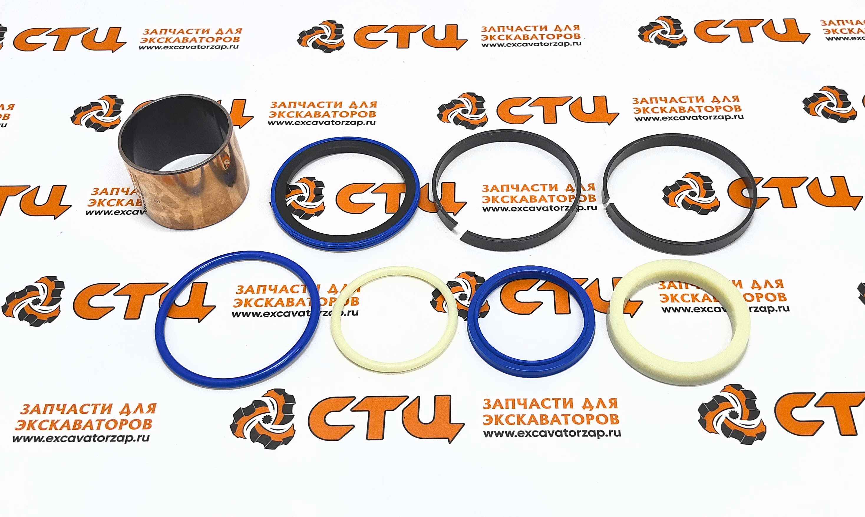 Ремкомплект 324-0386, 3240386 (аналог, Турция) гидроцилиндра заднего ковша экскаватора погрузчика CAT428, 432, 434, 444