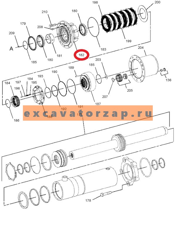 Ступица 333-8029, 3338029 моста экскаватора CAT M315D, M316D, M317D 2, M318C, M318D, M318D MH