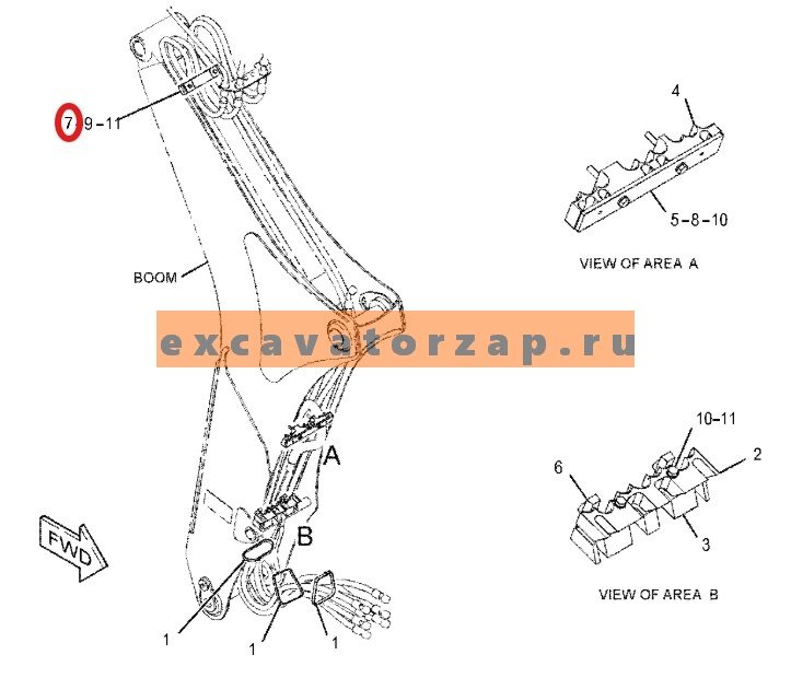 Запчасти для CAT 428/432/434/444